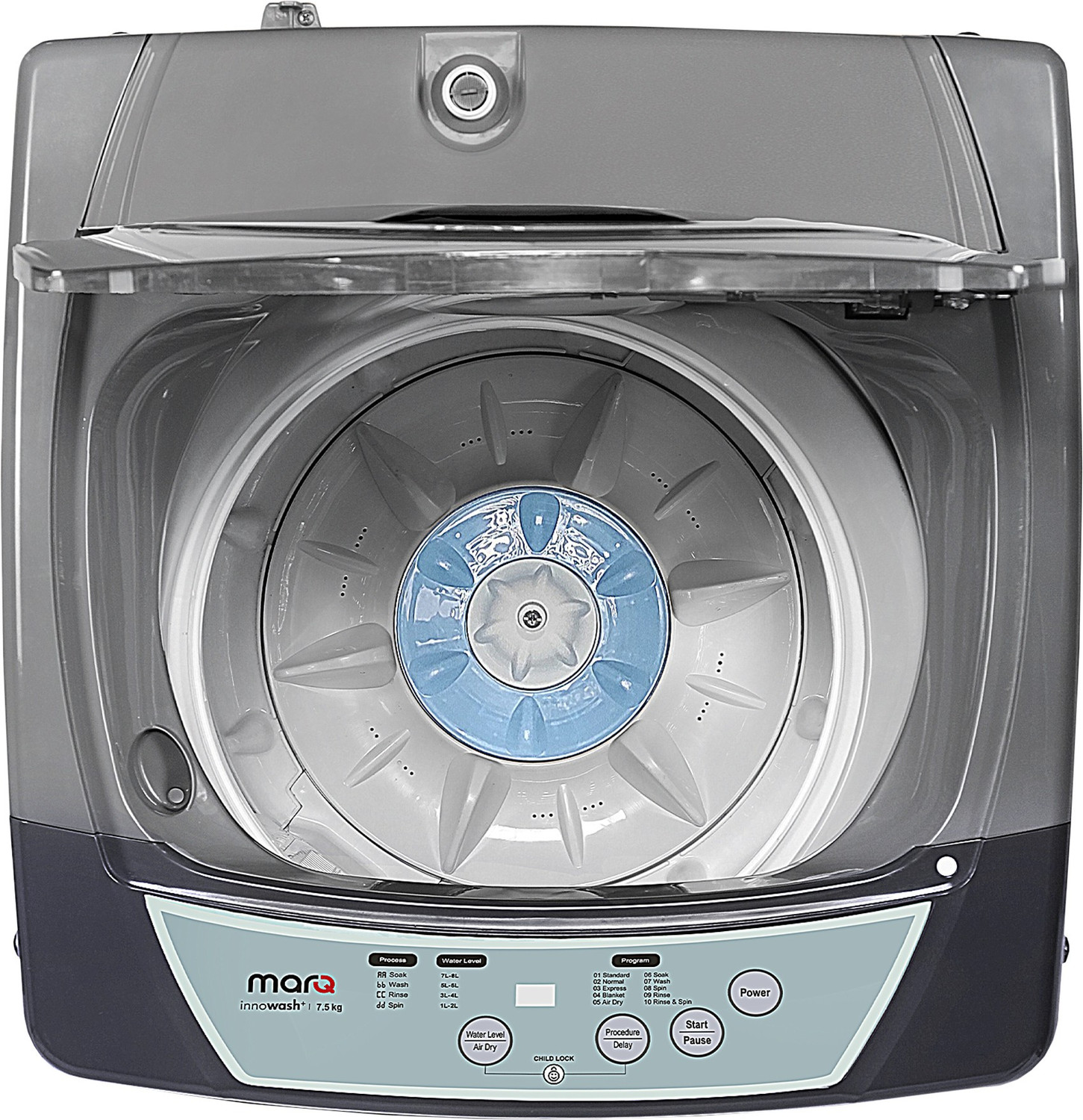 Image of MarQ by Flipkart 7.5 kg Fully Automatic Top Load Washing Machine Grey