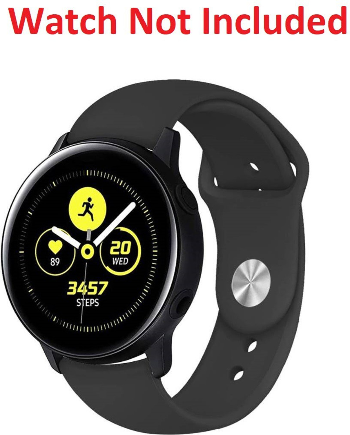 Image of gettechgo Soft Liquid Silicone 20 mm Band Compatible with Samsung Galaxy Watch 3 41mm, Samsung Galaxy 42mm, Samsung Galaxy Active 40mm, Active 2 (40-44mm) / AmazeFit BIP /BIP Lite /AmazeFit GTS, Amazefit GTR (42mm) / VivoActive 3 / RealMe Classic, Fashion Watch & Smartwatch with 20mm Lugs Smart Watch Strap