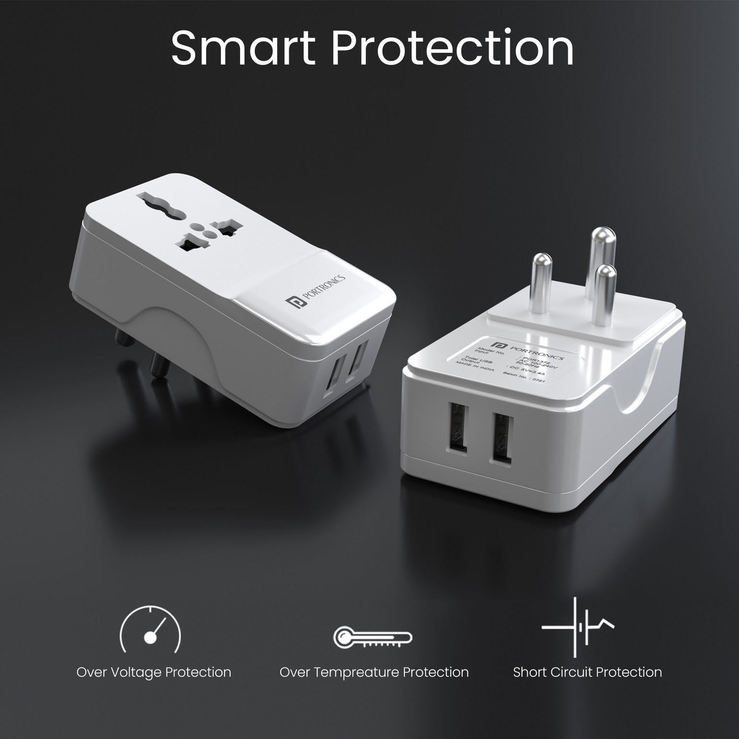 Image of Portronics 18 W Quick Charge 3.4 A Wall Charger for Mobile