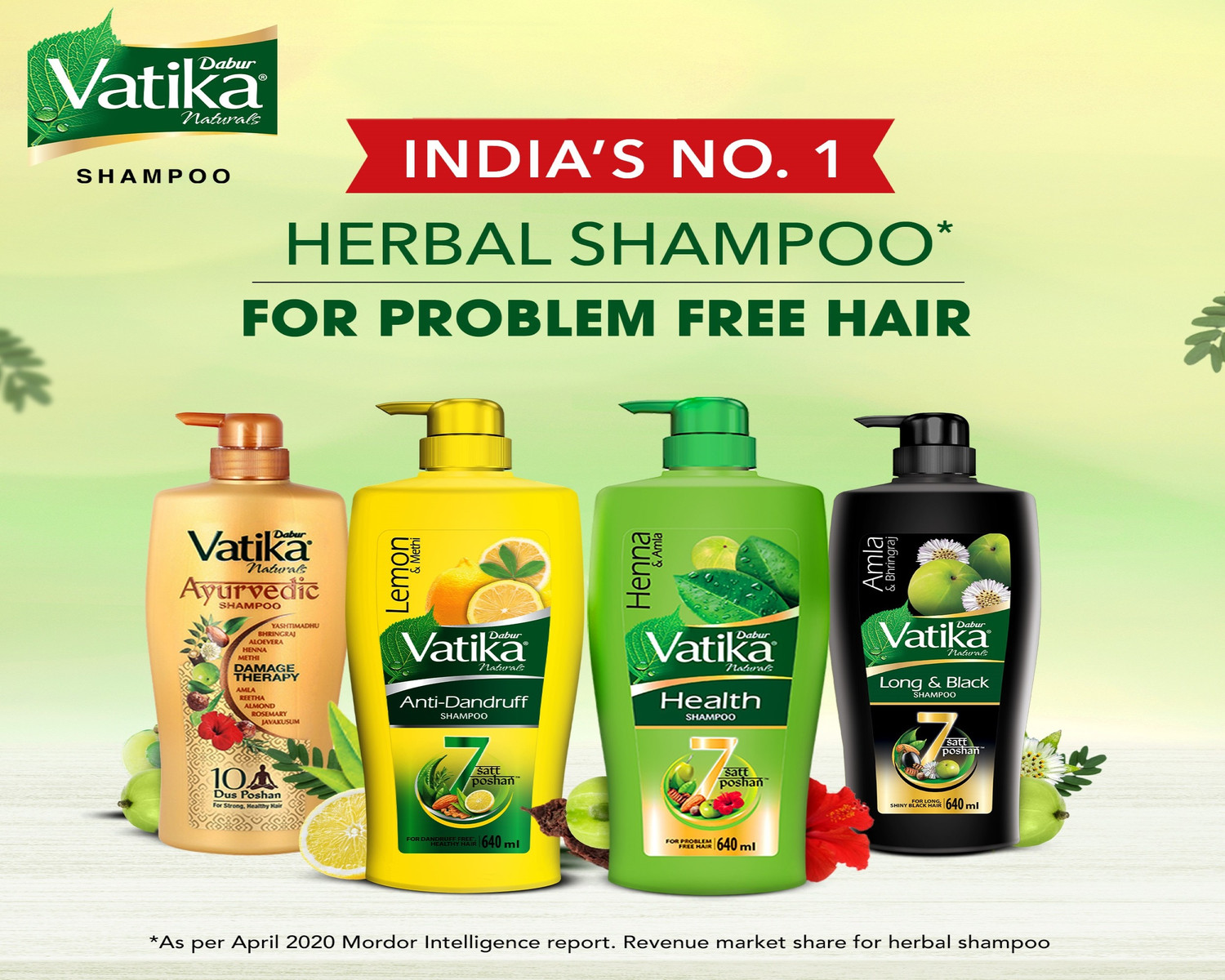 Image of DABUR VATIKA Health Shampoo, With 7 Natural Ingredients, Controls Frizz.