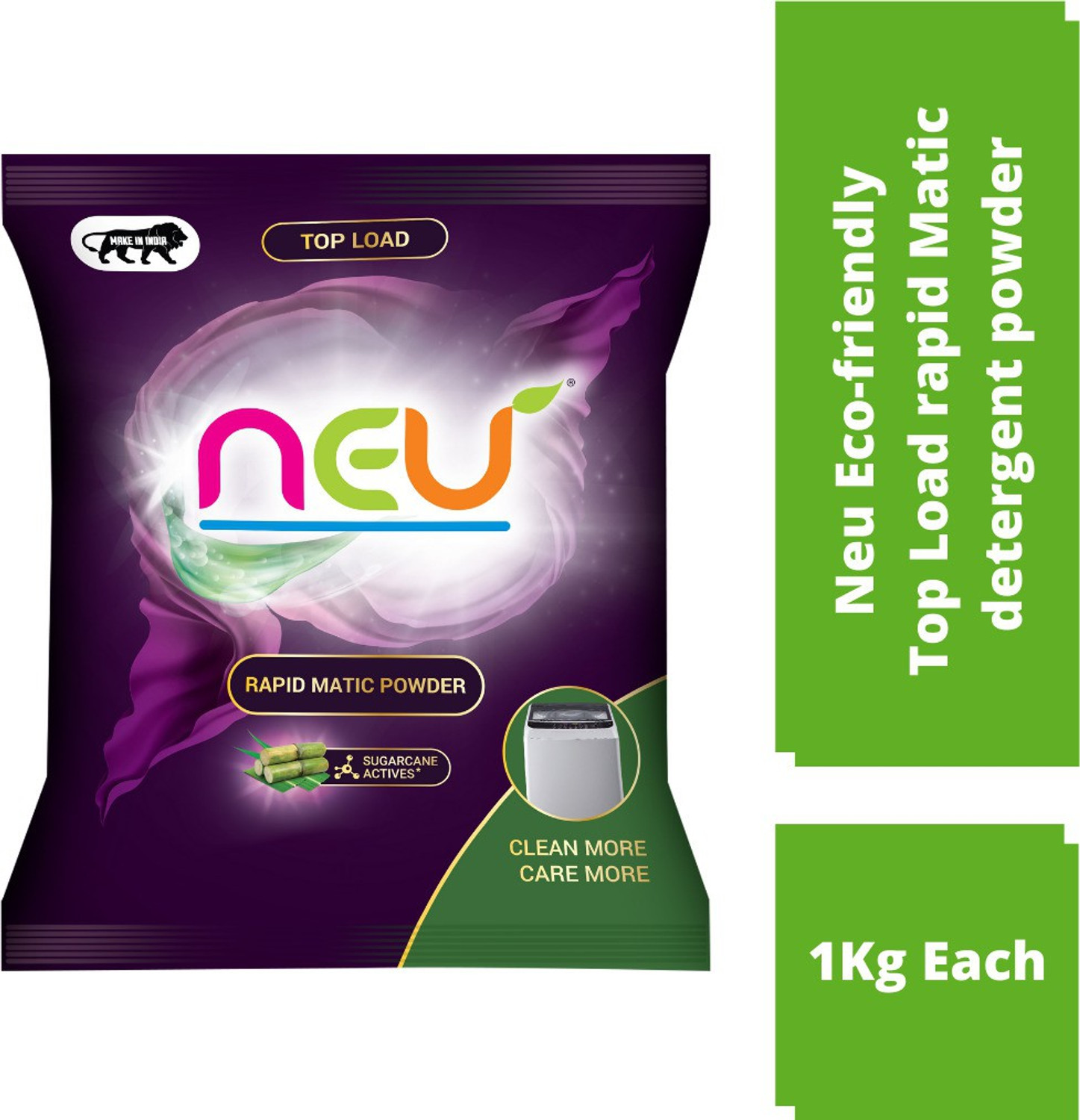 Image of NEU Active detergent 3kg Detergent Powder (Lemon) (3 kg)