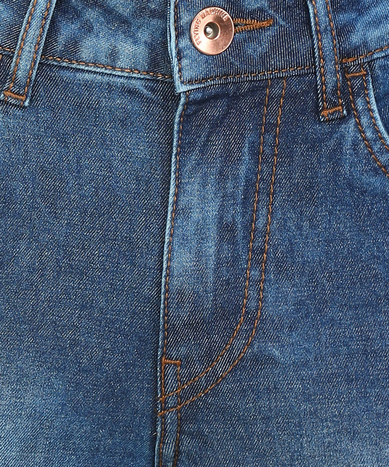 Image of FLYING MACHINE Skinny Men Blue Jeans