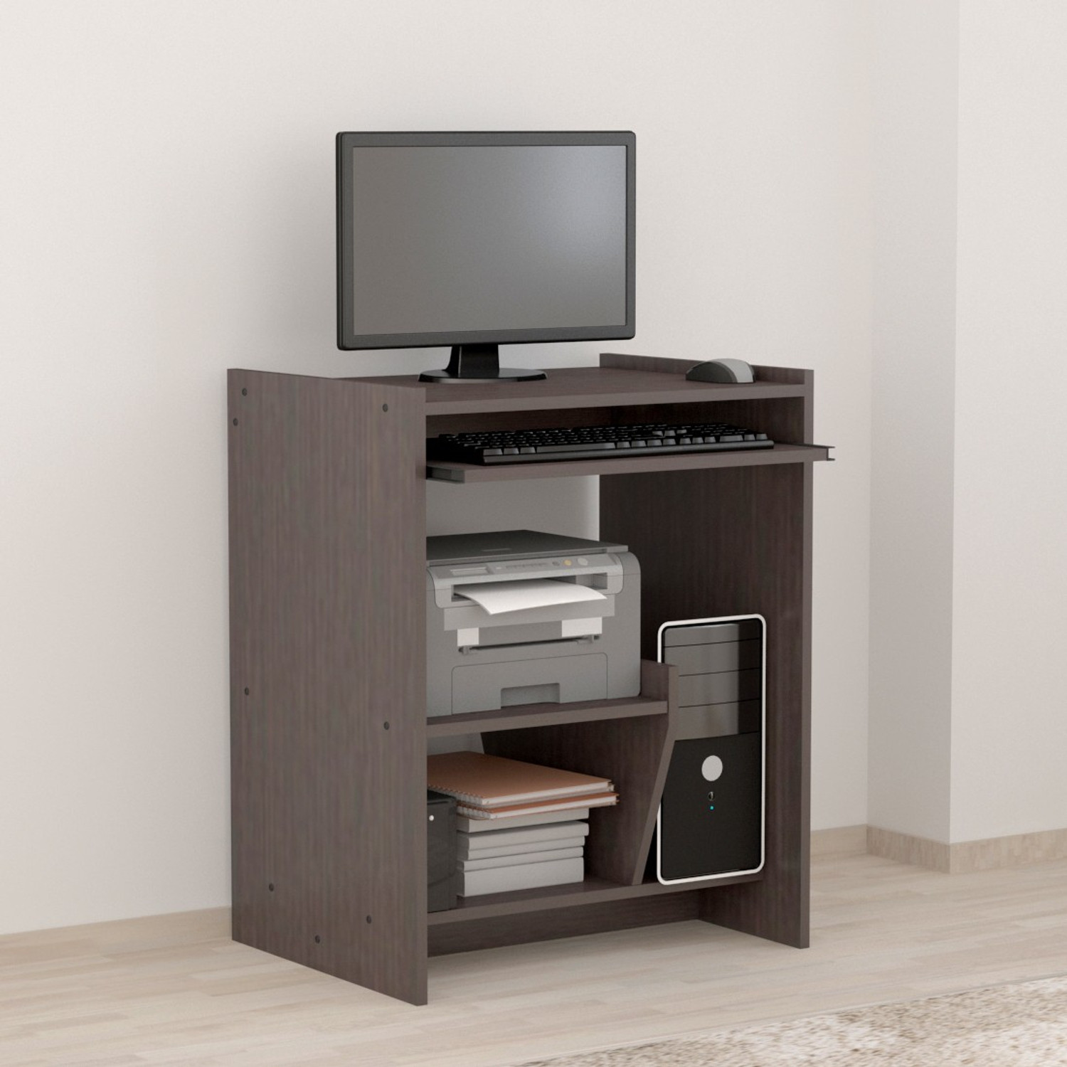 Valtos Engineered Wood Computer Desk  (Straight, Finish Color - Weng