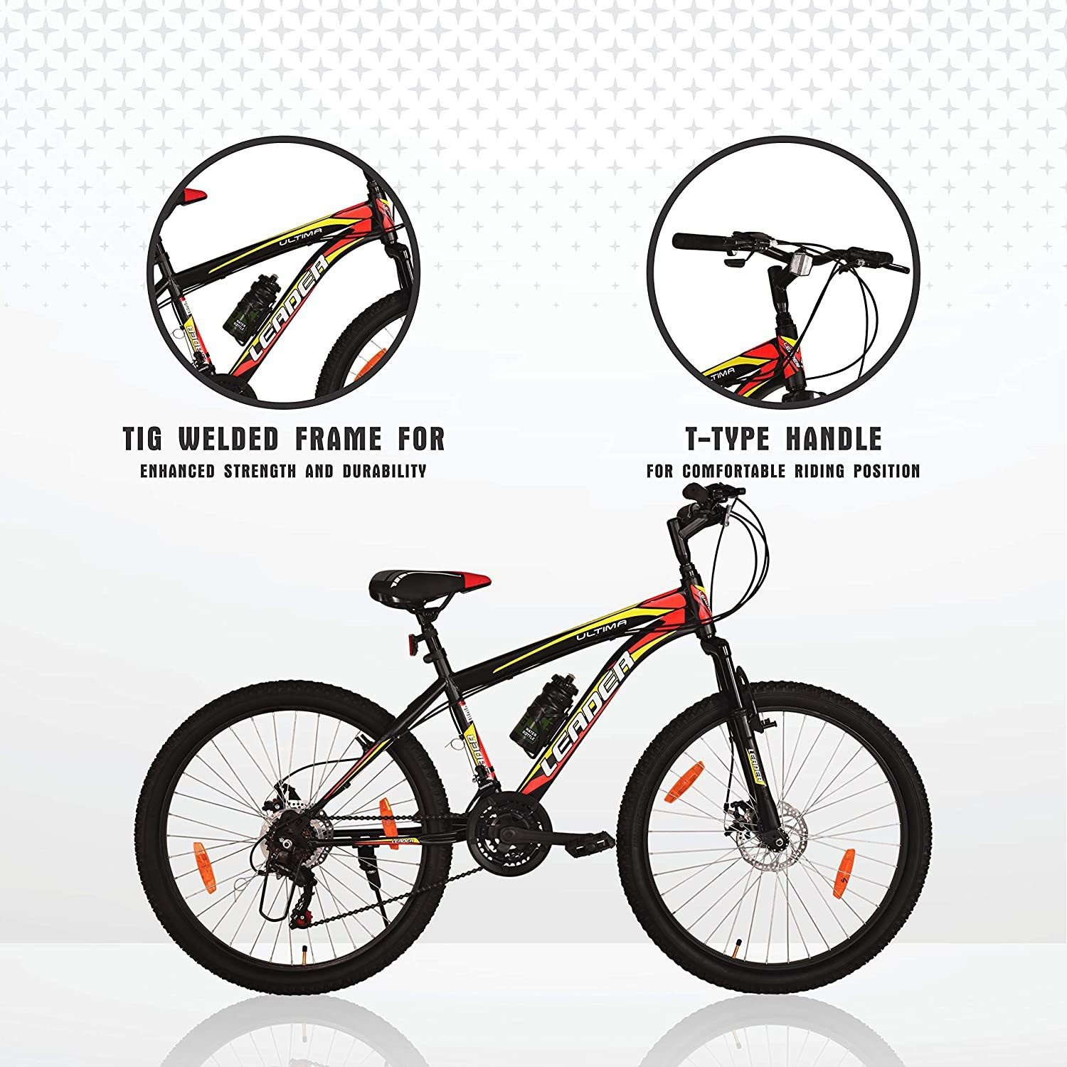 Image of LEADER Ultima Multi Speed Hybrid Cycle with FS & DD Brake 26 T (inch) Hybrid Cycle /City Bike