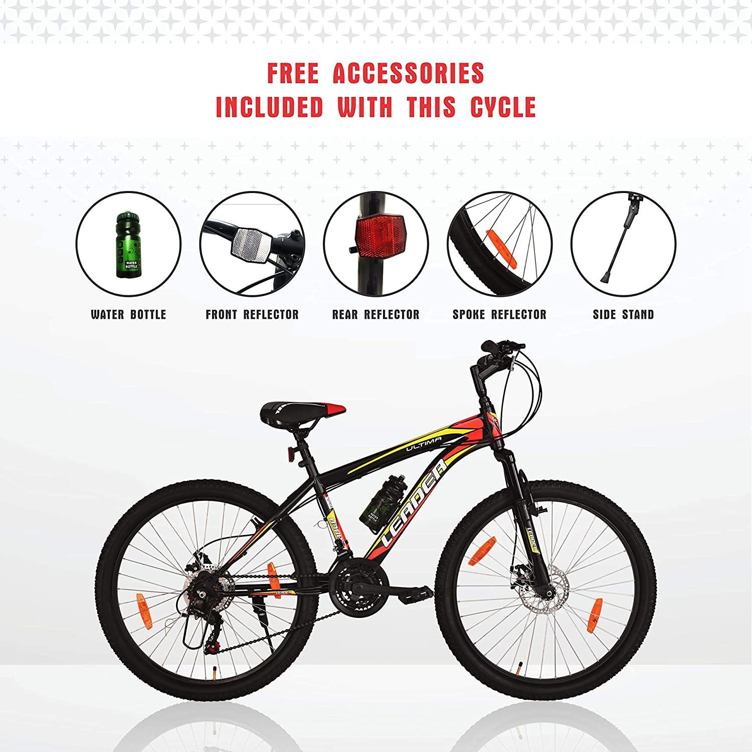 Image of LEADER Ultima Multi Speed Hybrid Cycle with FS & DD Brake 26 T (inch) Hybrid Cycle /City Bike