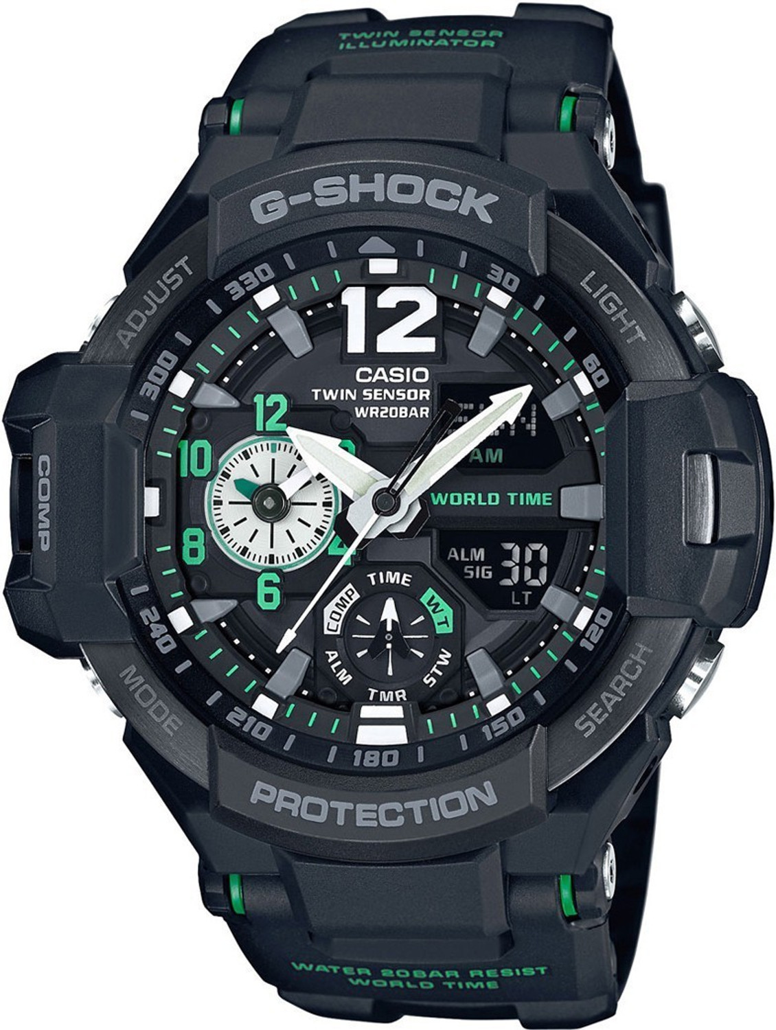 Image of CASIO GA-1100-1A3DR G-Shock ( GA-1100-1A3DR ) Analog-Digital Watch - For Men