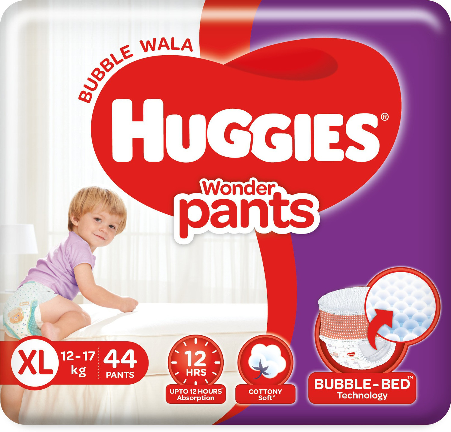 Image of Huggies Wonder Pants with Bubble Bed Technology Diapers - XL