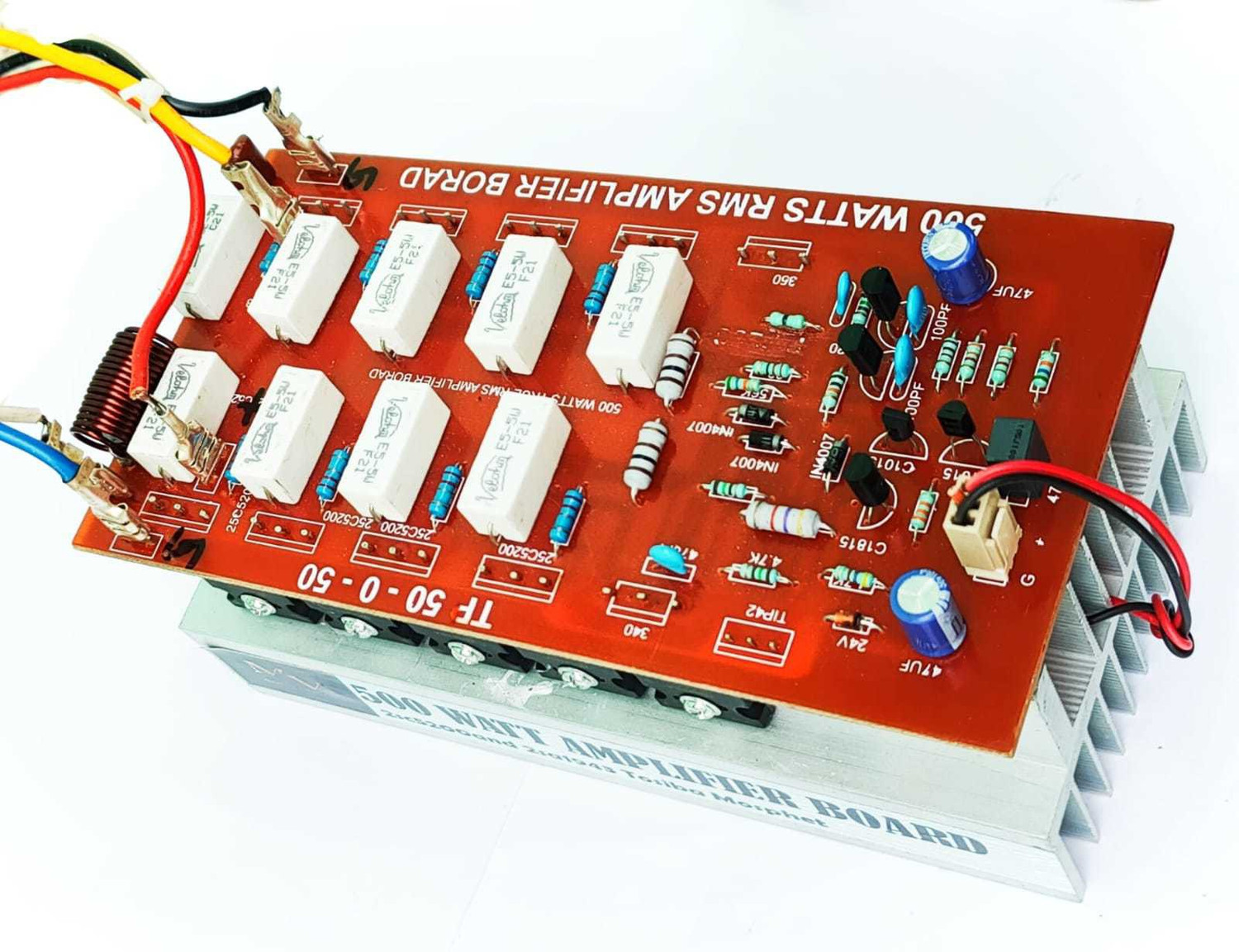 M V COLLECTION 500 WATT RMS 2SC5200 AMPLIFIER BOARD WITH HEAVY HEAT SI