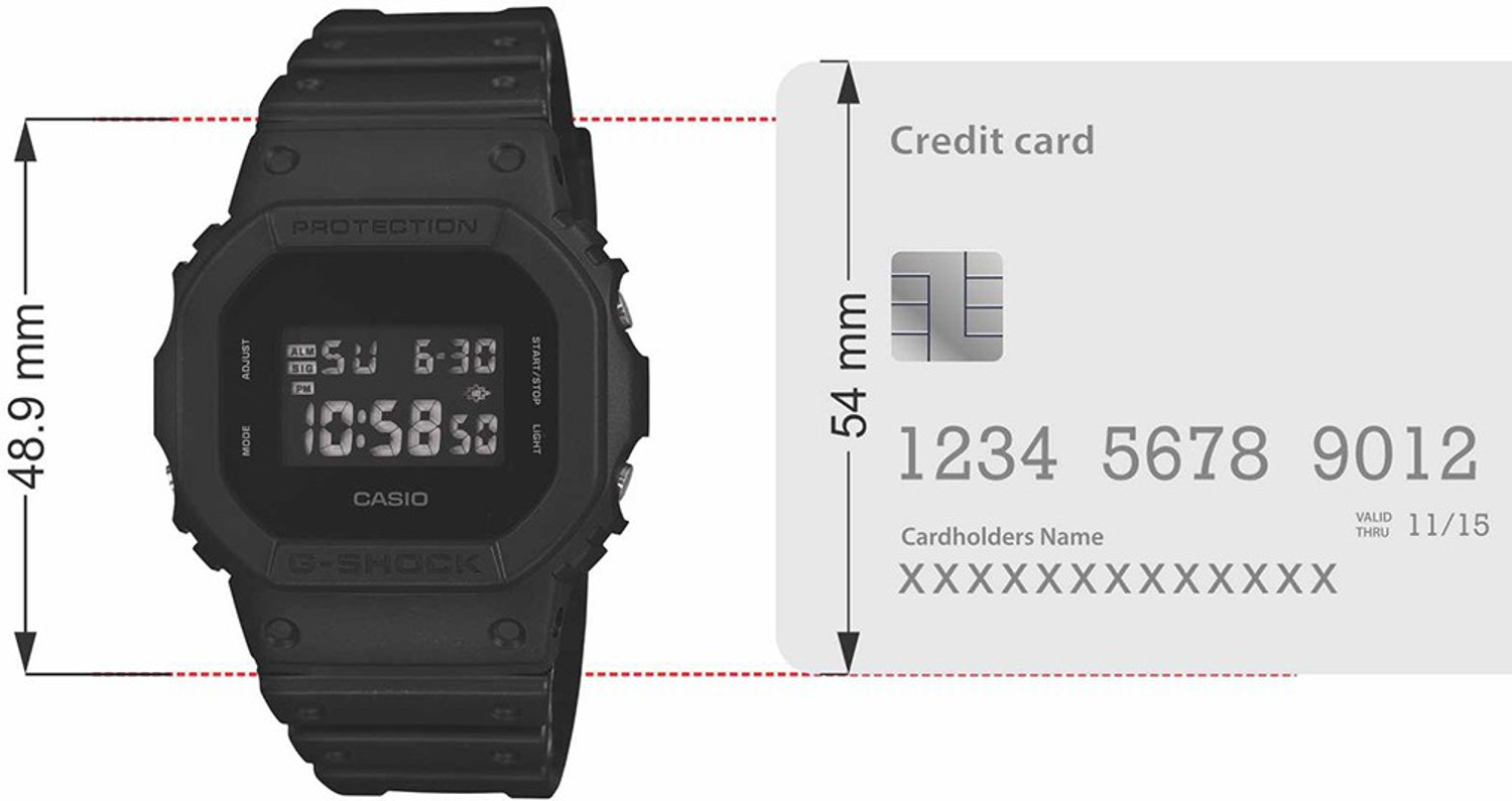 Image of CASIO G-Shock G-SHOCK DW-5600BB-1DR Black Dial Resin Strap Analog Watch - For Men