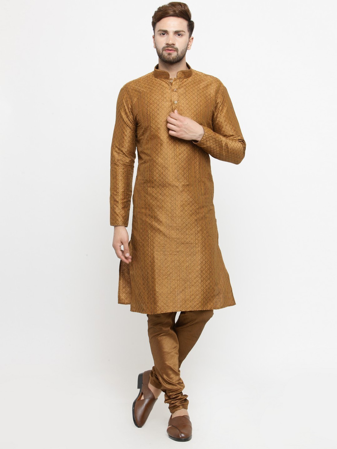 Larwa men's kurta and churidar set top