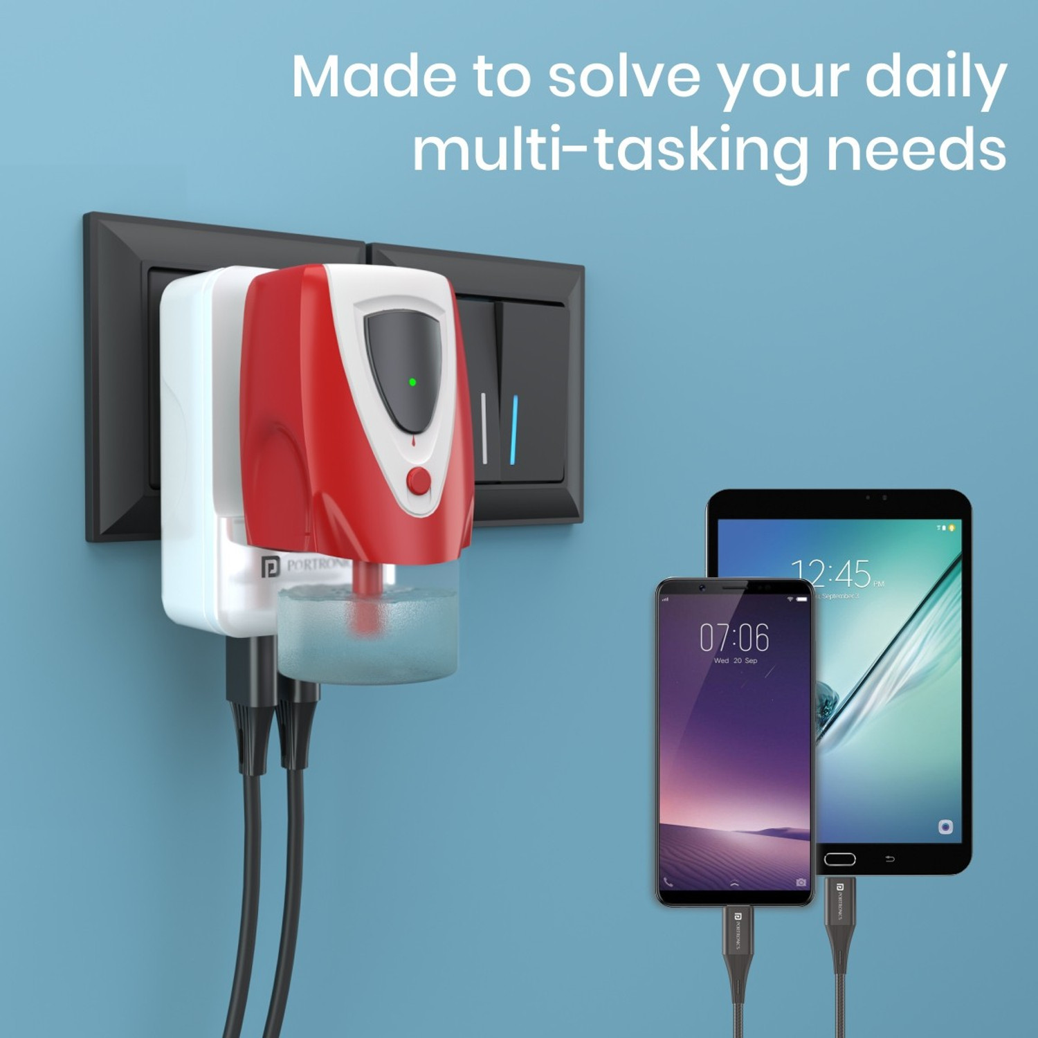 Image of Portronics 18 W Quick Charge 3.4 A Wall Charger for Mobile