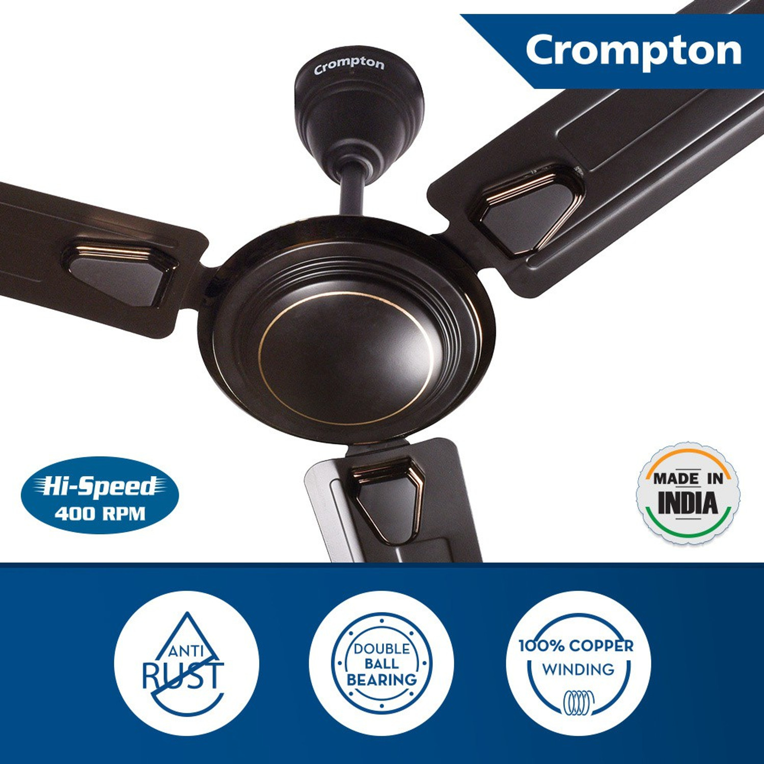 Image of Crompton Superbriz Deco with 2 Year Warranty Anti Dust 1200 mm Ceiling Fan