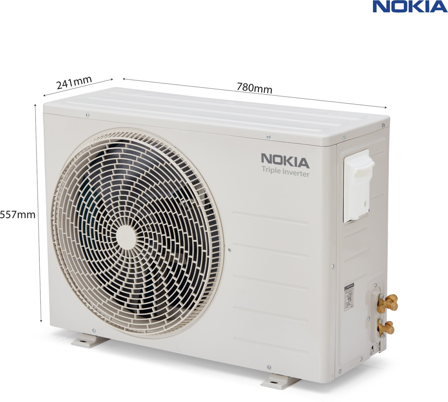 Image of Nokia 4 in 1 Convertible Cooling 1.5 Ton 5 Star Split Triple Inverter Smart AC with Wi-fi Connect - White (NOKIA155SIASMI, Copper Condenser)