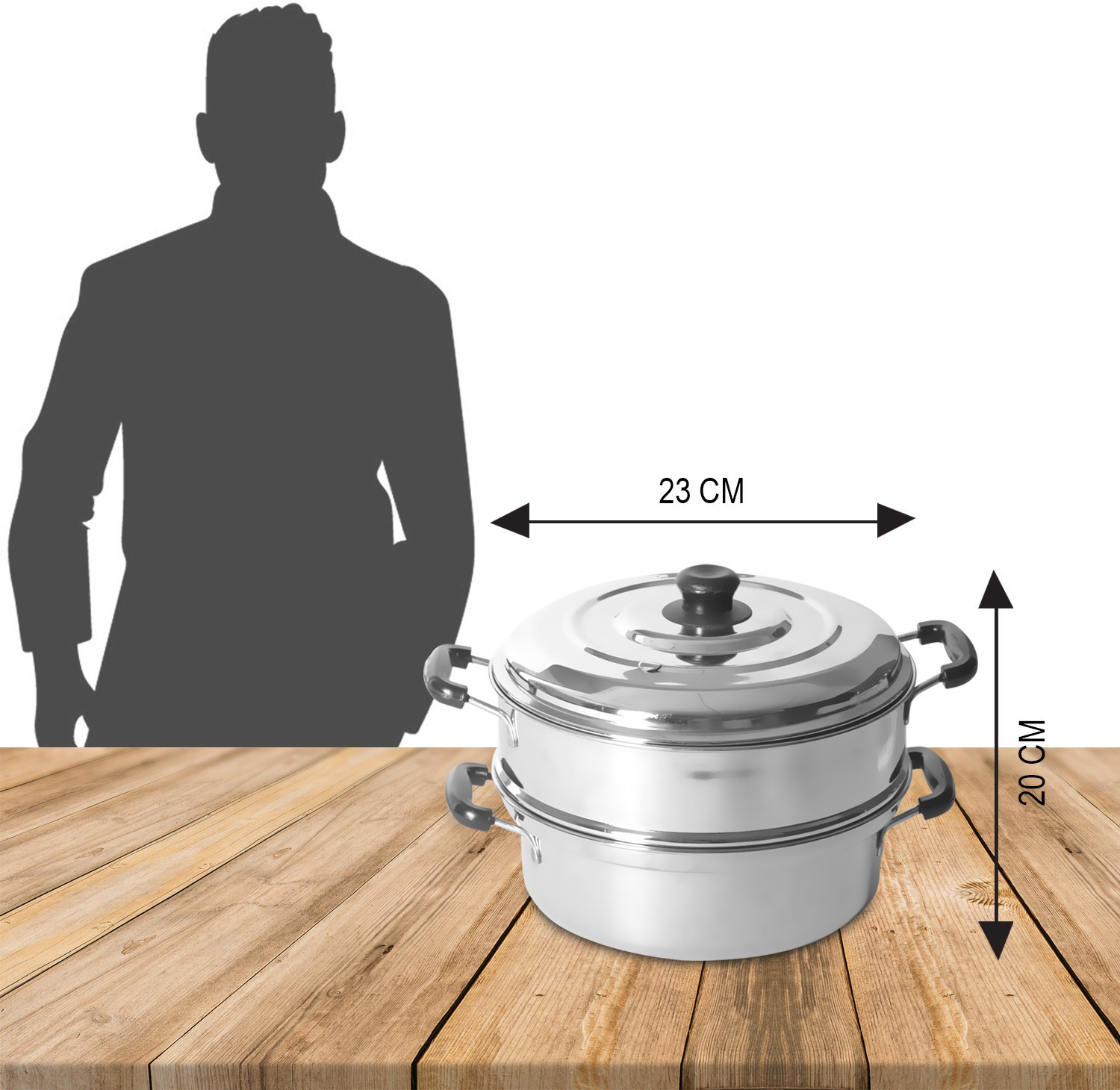 Image of Flipkart SmartBuy Stainless Steel 2 - Tier Steamer Pasta, Vegetable, Momo, Idli Idly Maker Induction & Standard Idli Maker
