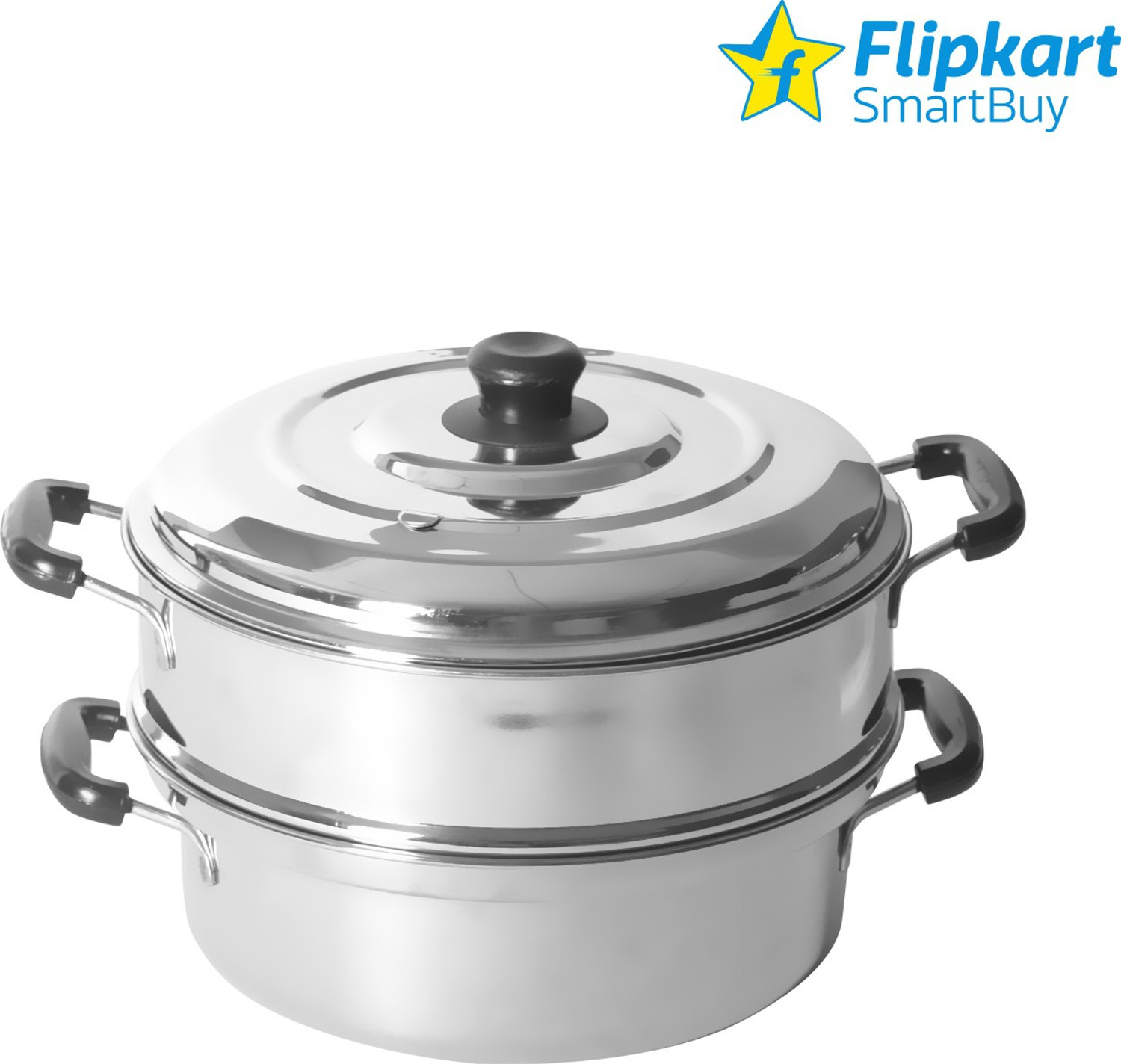 Image of Flipkart SmartBuy Stainless Steel 2 - Tier Steamer Pasta, Vegetable, Momo, Idli Idly Maker Induction & Standard Idli Maker