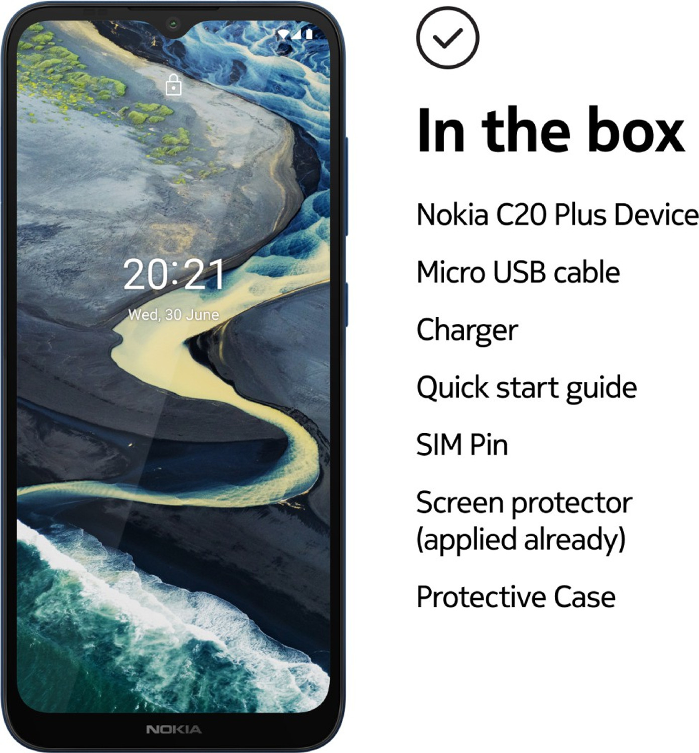 Image of Nokia C20 Plus Smartphone (Ocean Blue, 32 GB)