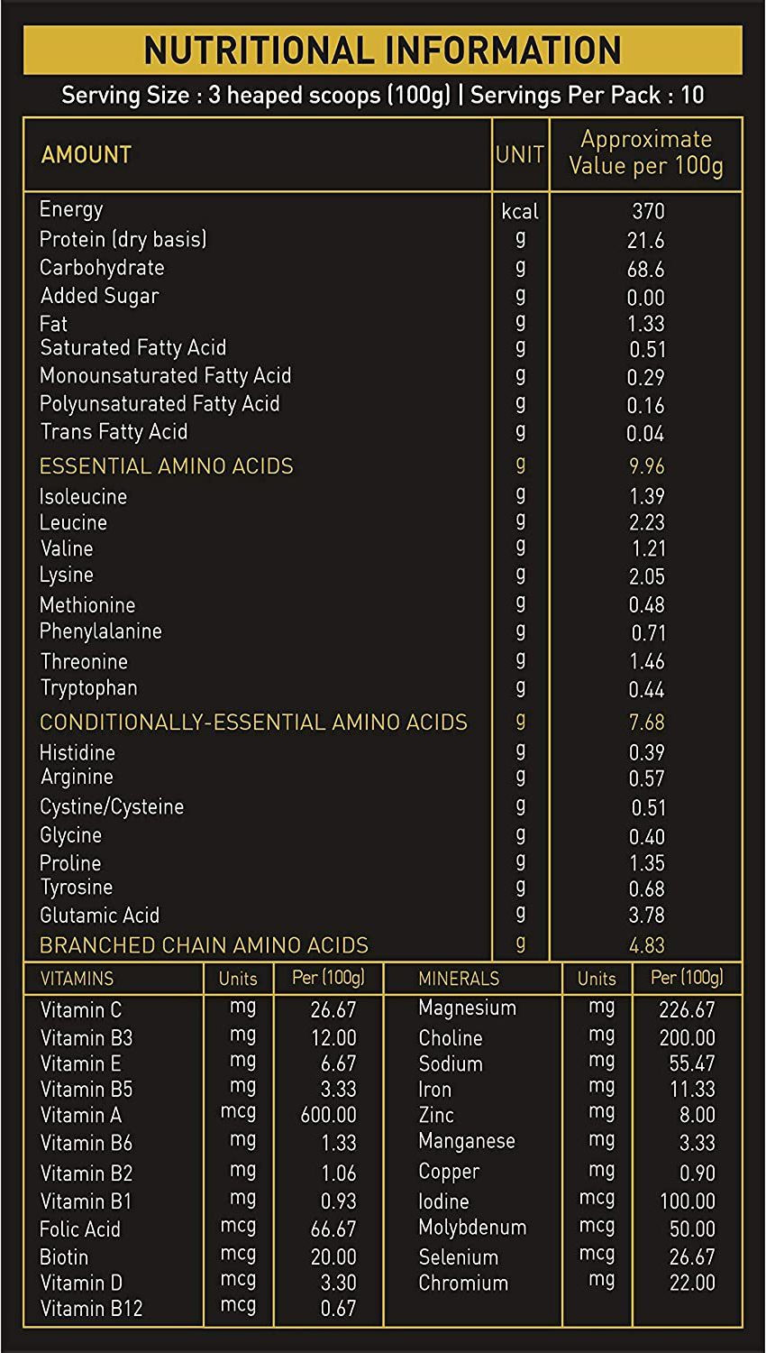 Image of Nakpro Gold Mass Gainer Protein Powder Weight Gainers /Mass Gainers