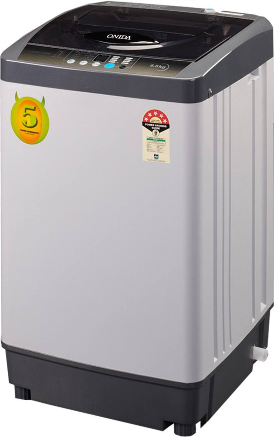 Image of ONIDA 6.5 kg Fully Automatic Top Load Washing Machine Grey