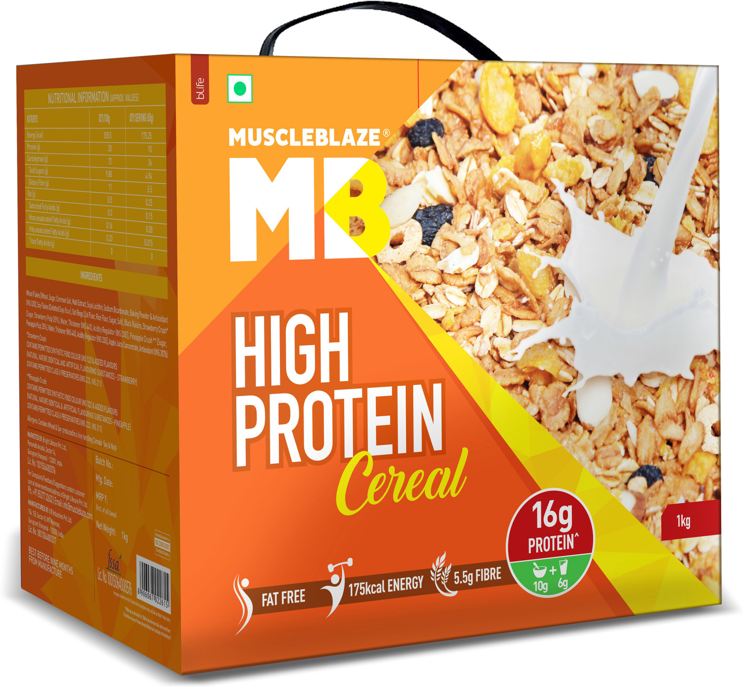 Image of MUSCLEBLAZE High Protein Breakfast Protein Cereal