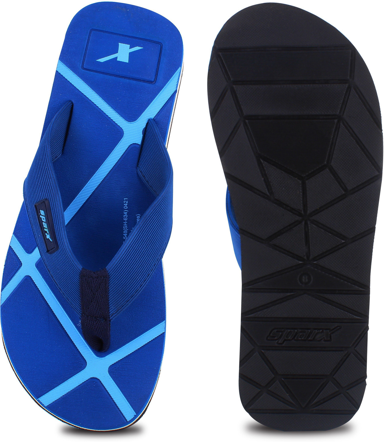Image of Sparx Men Flip Flops (Navy, Blue , 12)