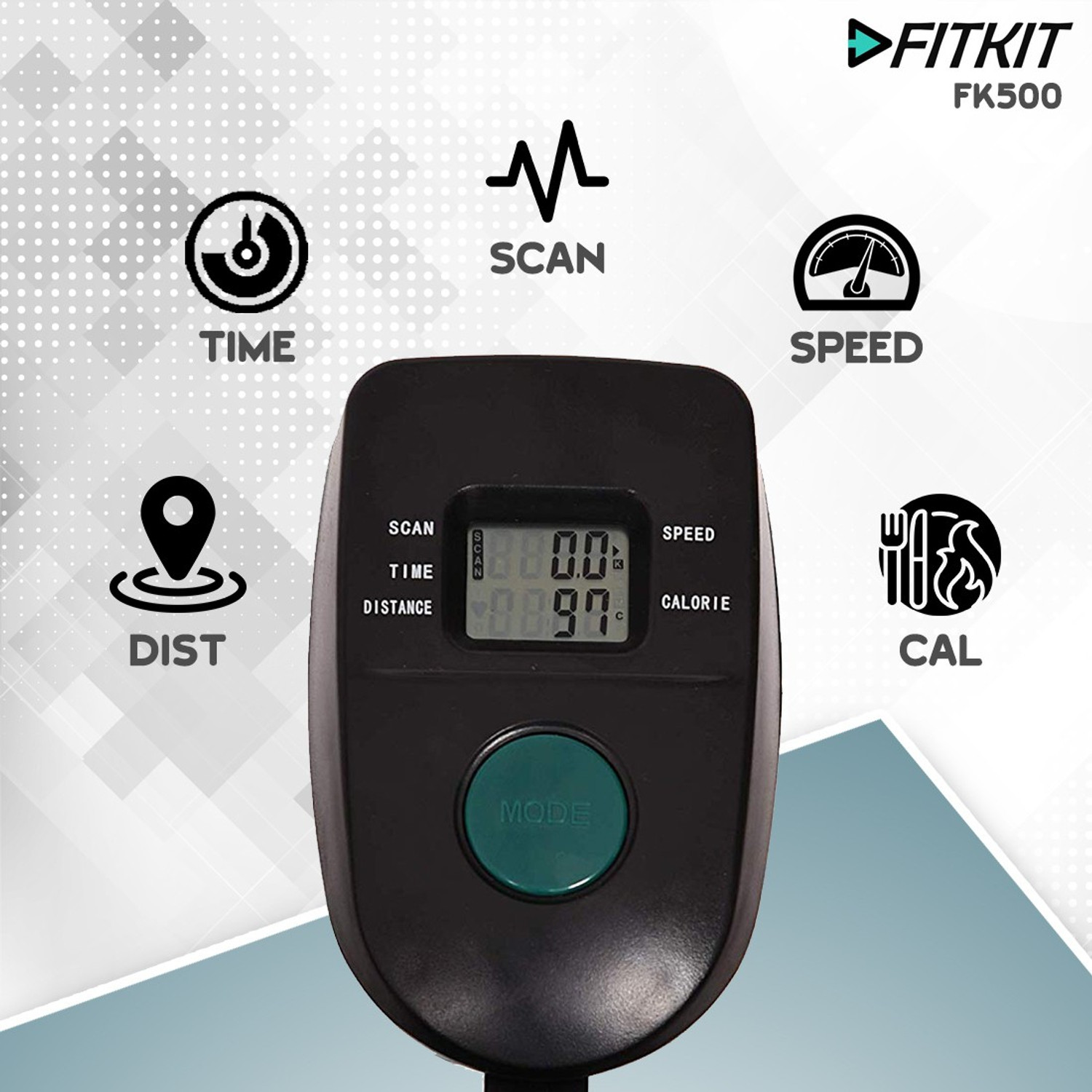 Image of FITKIT by Cultsport FK 500 Airbike with back seat and Free Installation Upright Stationary Exercise Bike