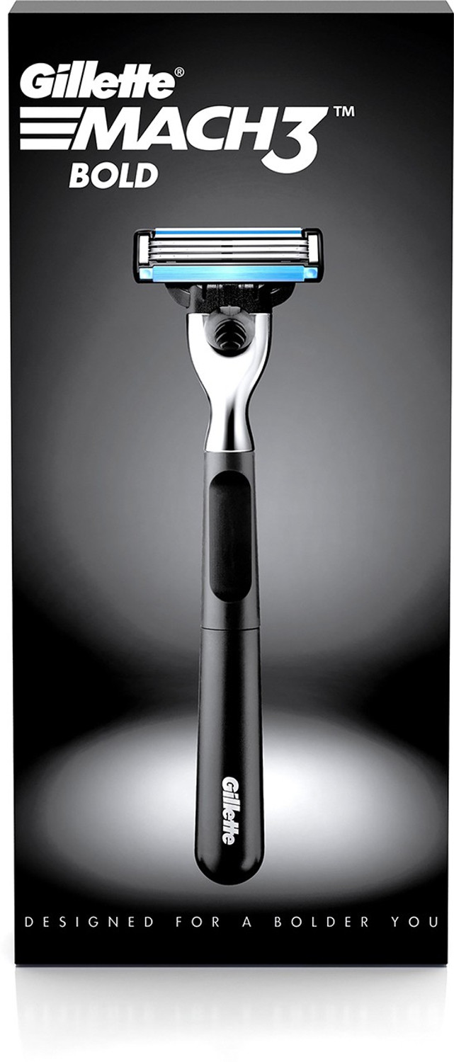 Image of Gillette Mach3 Bold 1 Razor + 1 Cartridge (Mach3s most stylish shaver for men), Men