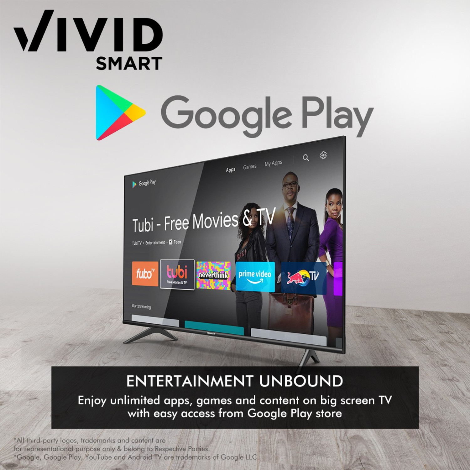 Image of Hisense A6GE Series 108 cm (43 inch) Ultra HD (4K) LED Smart Android TV with Dolby Vision and Dolby Atmos