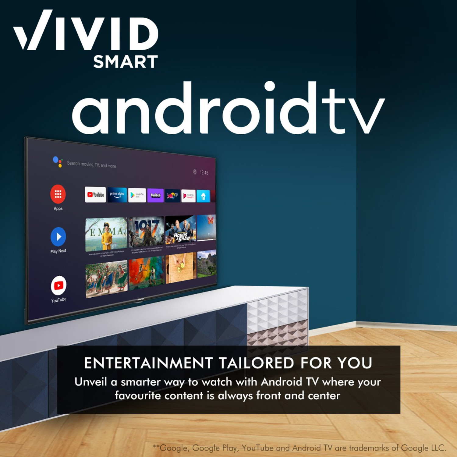 Image of Hisense A6GE Series 108 cm (43 inch) Ultra HD (4K) LED Smart Android TV with Dolby Vision and Dolby Atmos