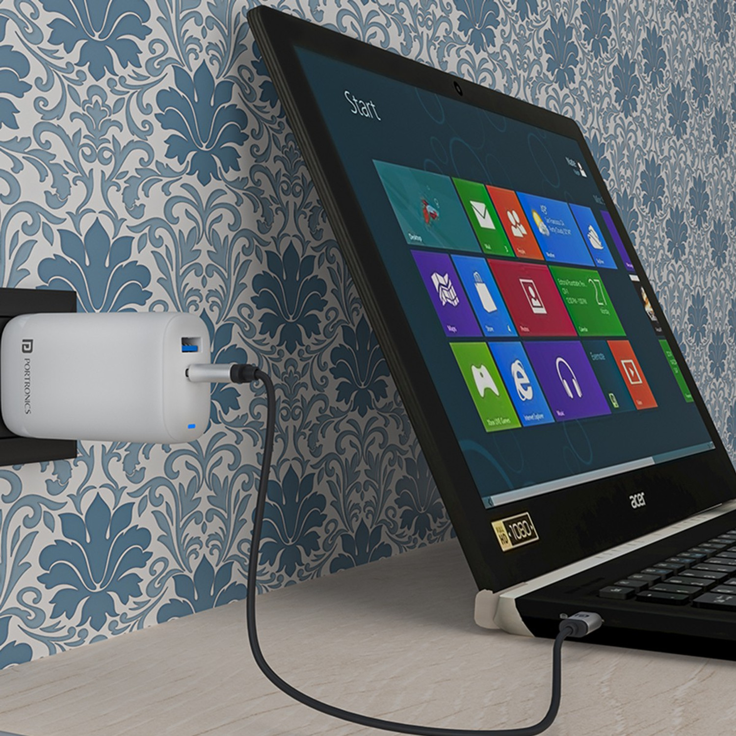 Image of Portronics 65 W Quick Charge 3 A Wall Charger for Mobile