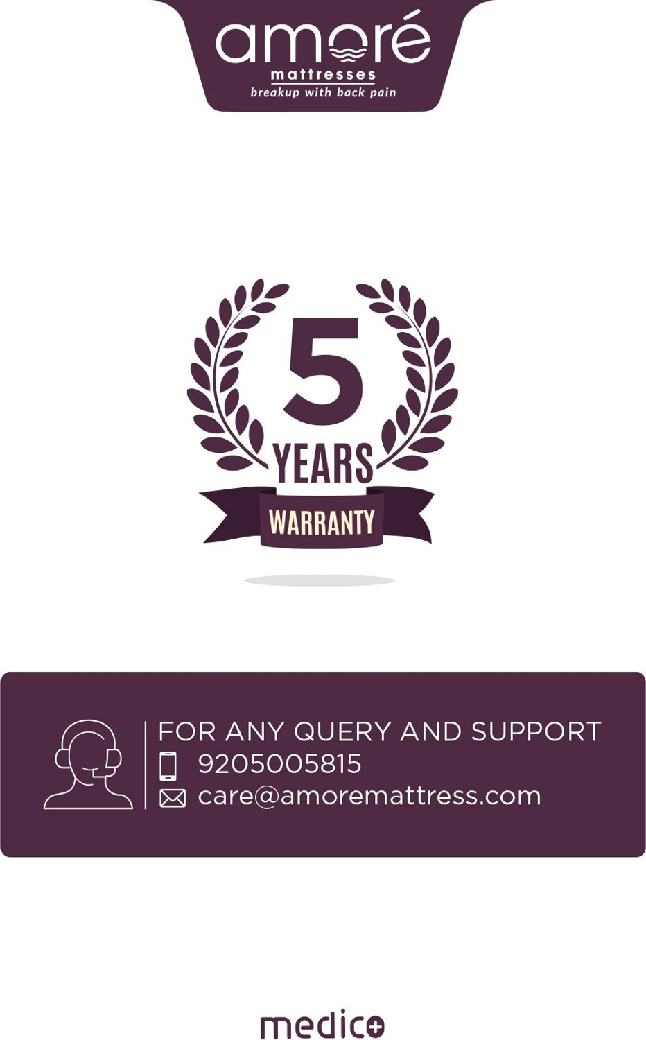 Image of Amore International Medico Eurotop 6 inch Single Bonnell Spring Mattress