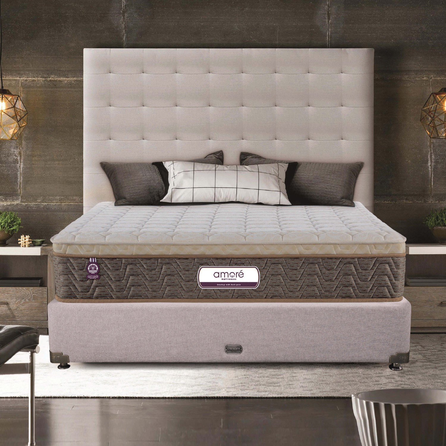 Image of Amore International Medico Eurotop 6 inch Single Bonnell Spring Mattress