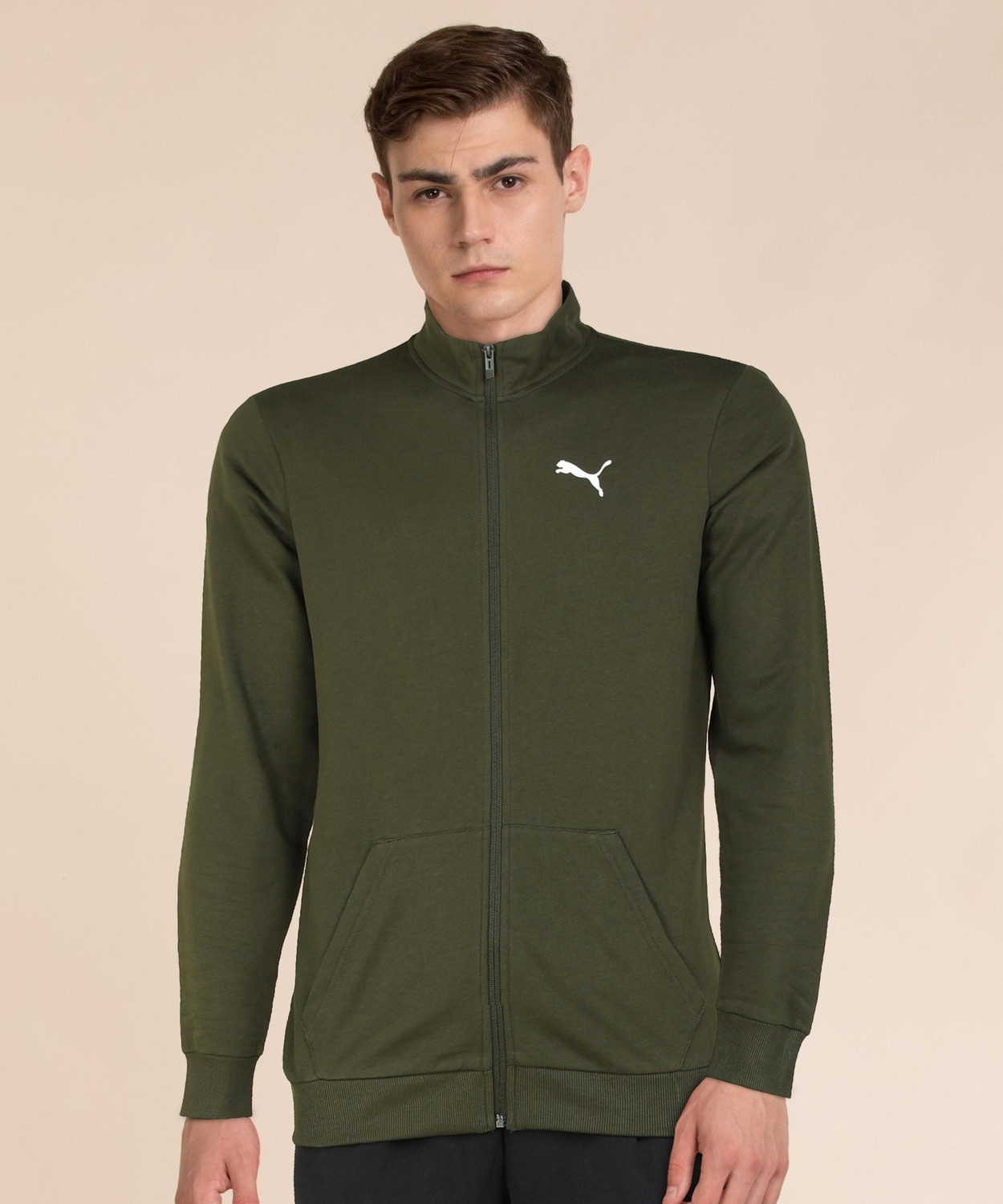 Puma full sleeve solid men's jacket hot sale