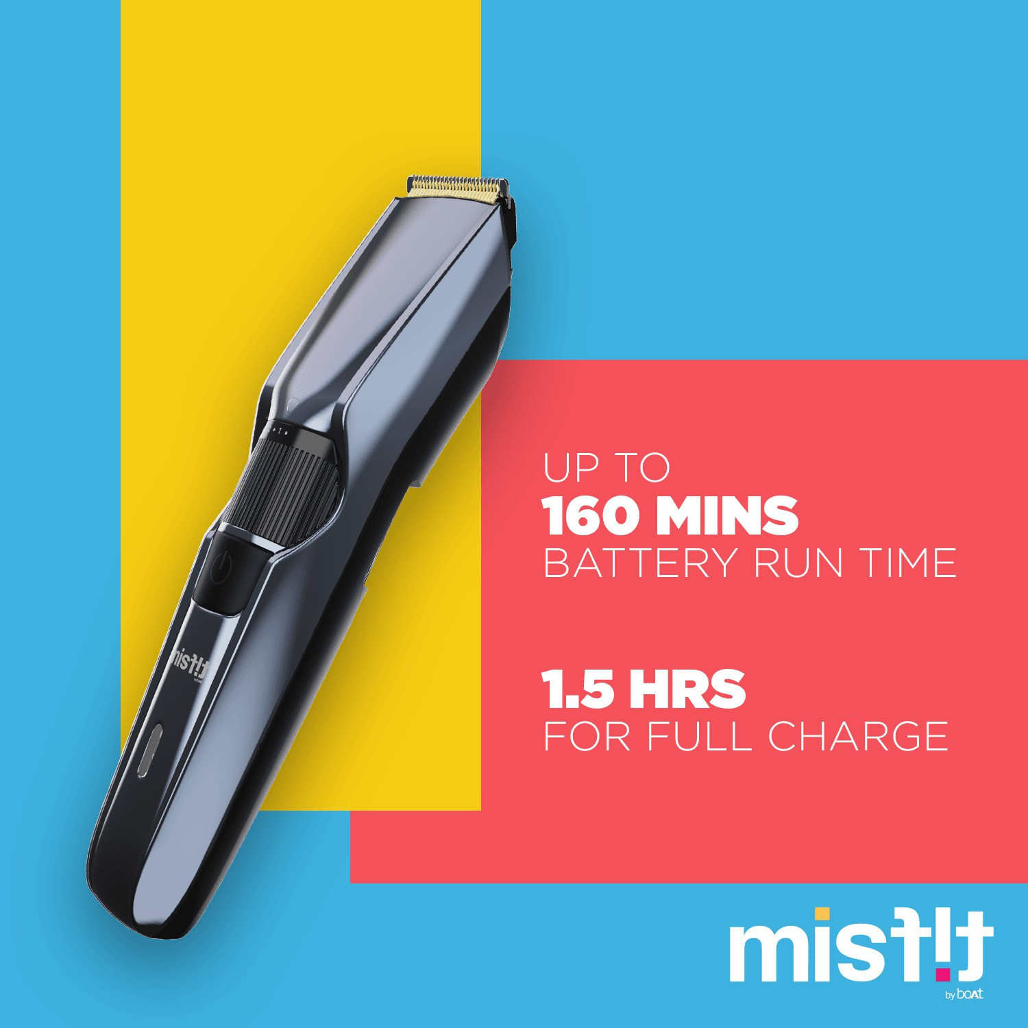 Image of Misfit by boAt T50 Trimmer 160 mins Runtime 40 Length Settings
