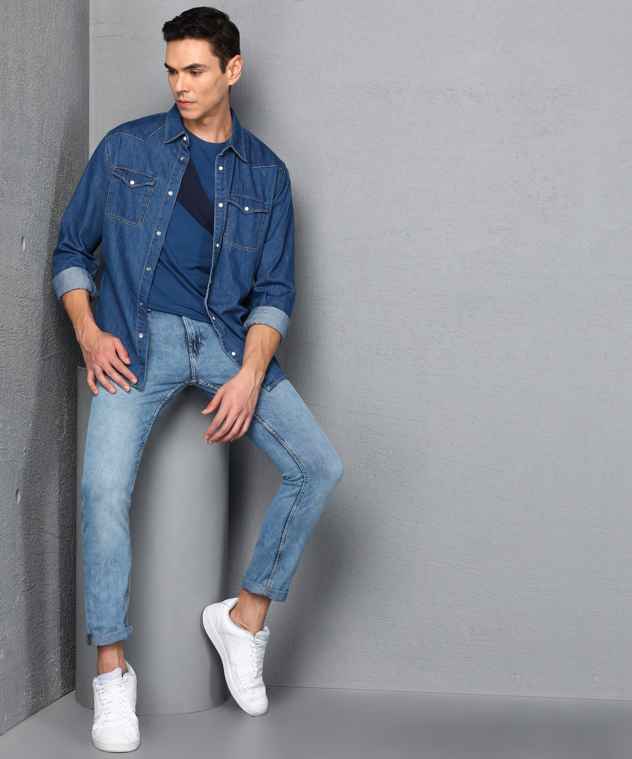 Image of METRONAUT by Flipkart Slim Men Dark Blue Jeans