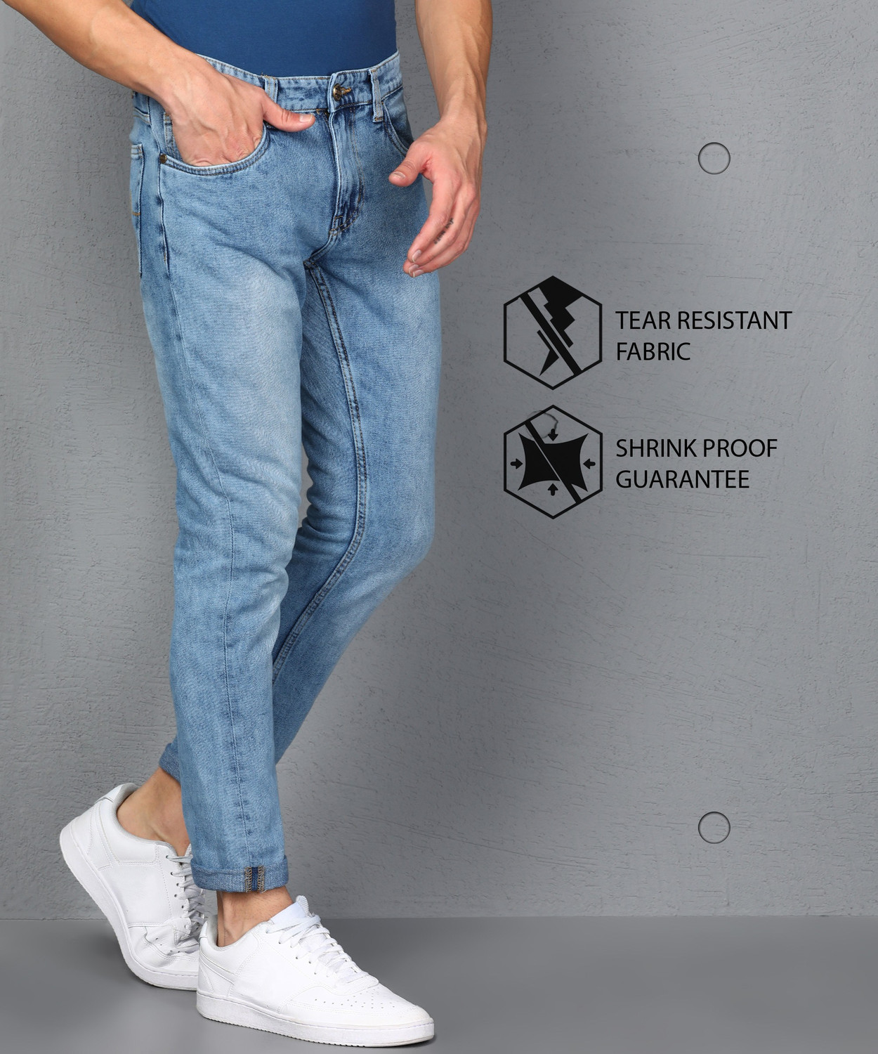 Image of METRONAUT by Flipkart Slim Men Dark Blue Jeans
