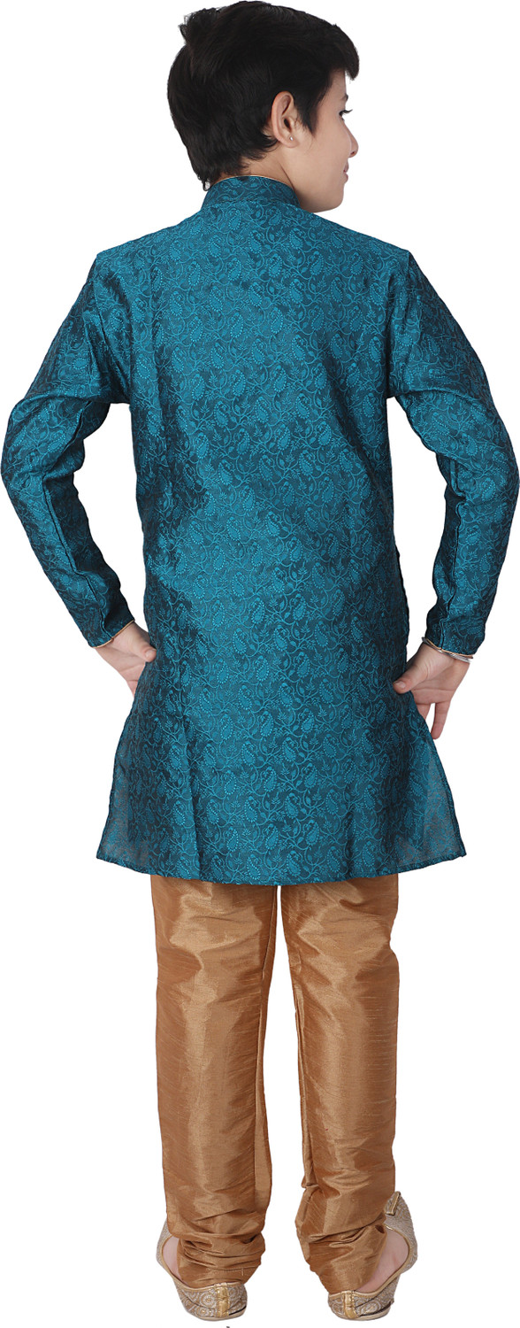 Image of PRO ETHIC Boys Casual, Festive & Party, Wedding Kurta and Churidar Set (Green Pack of 1)