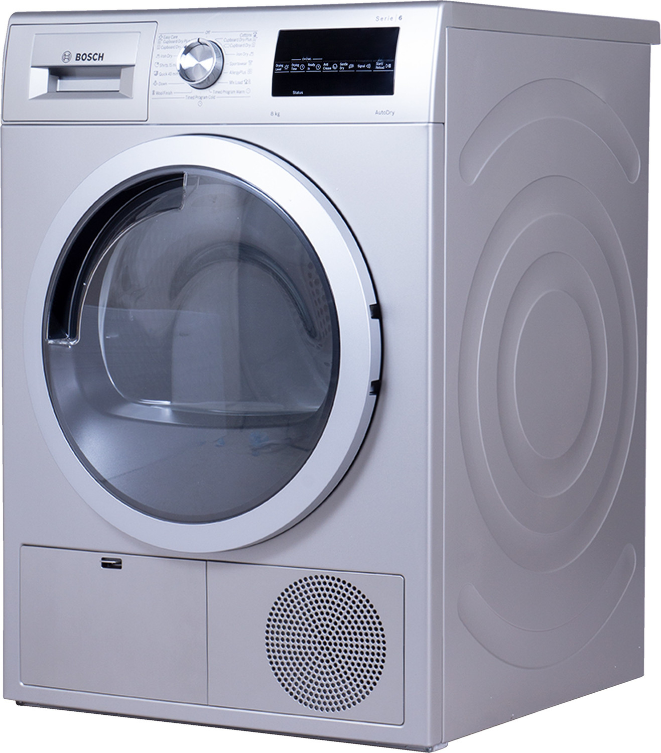 Image of BOSCH 8 kg with 99.9% Dry Clothes Fully Automatic Condenser Tumble Dryer Dryer with In-built Heater Silver