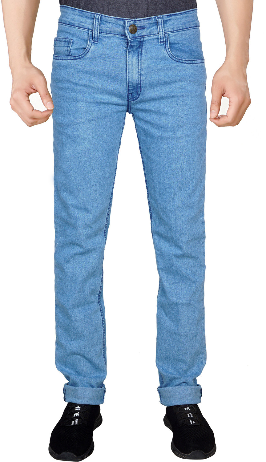 Image of JUST BLACK Men Regular Mid Rise Grey Jeans