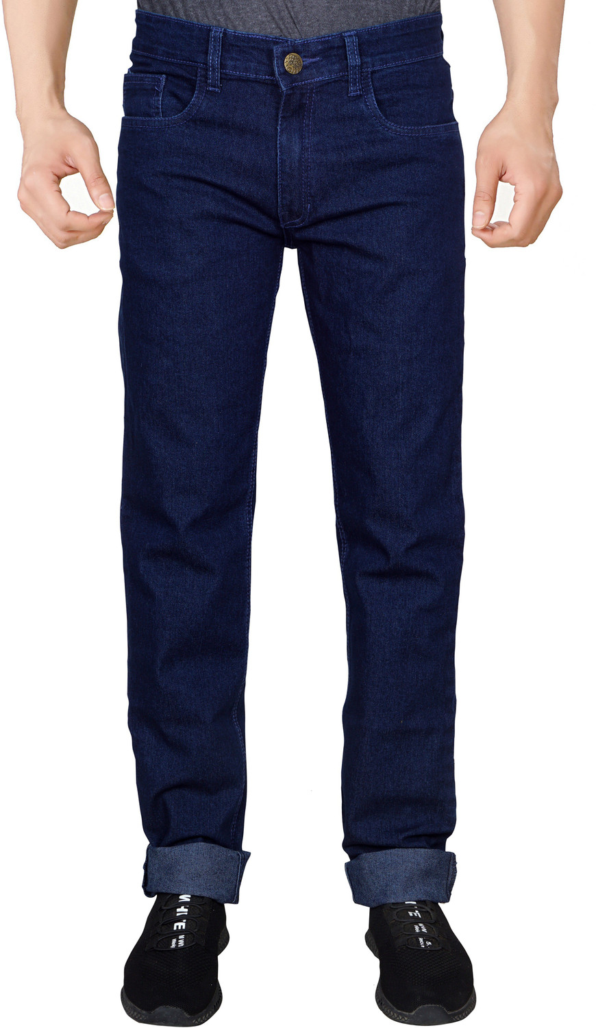 Image of JUST BLACK Men Regular Mid Rise Grey Jeans