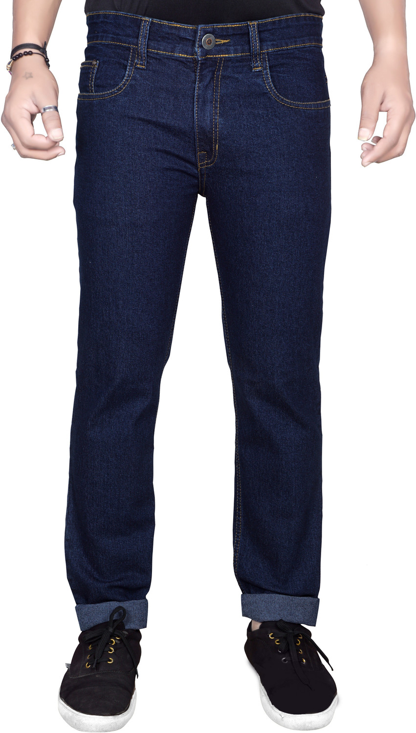 Image of JUST BLACK Men Regular Mid Rise Grey Jeans
