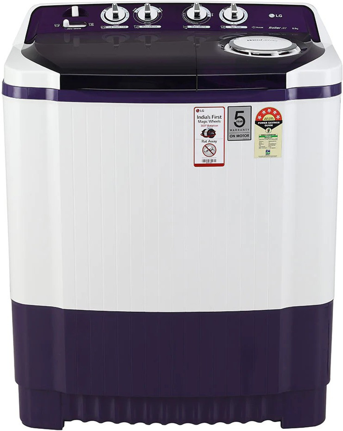 Image of LG 8.5 kg Semi Automatic Top Load Washing Machine Purple