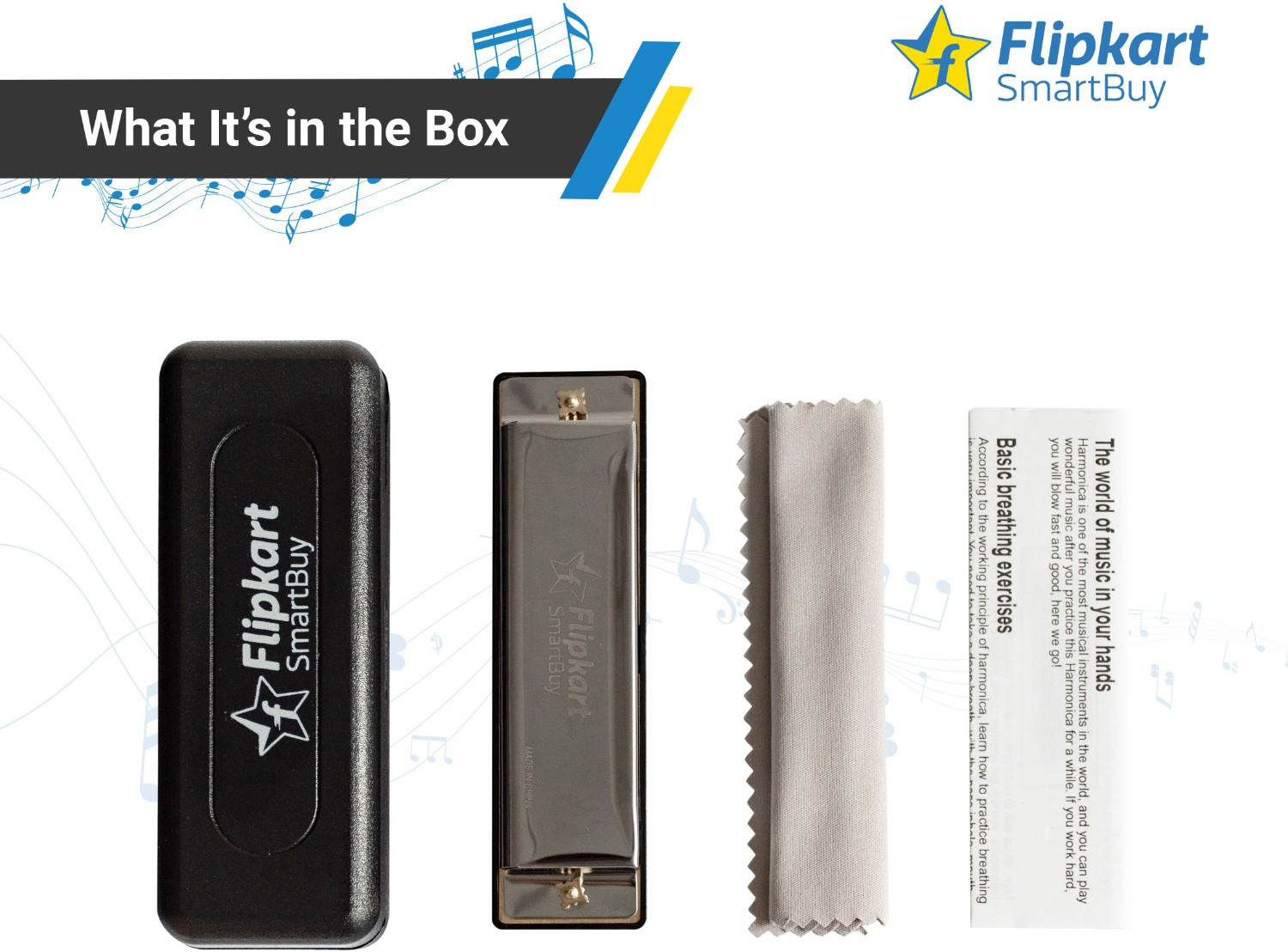 Image of Flipkart SmartBuy Mouth Organ 10 Holes, 20 Tunes