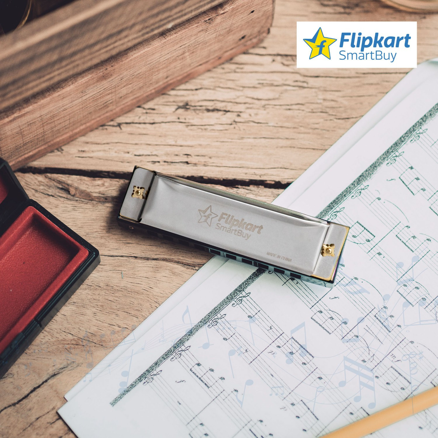 Image of Flipkart SmartBuy Mouth Organ 10 Holes, 20 Tunes