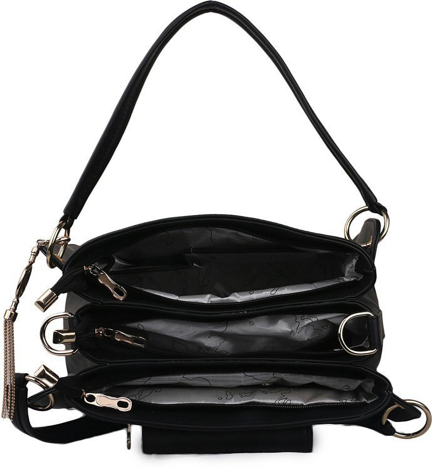 Image of Roseberries Black Sling Bag Rose59754Flap