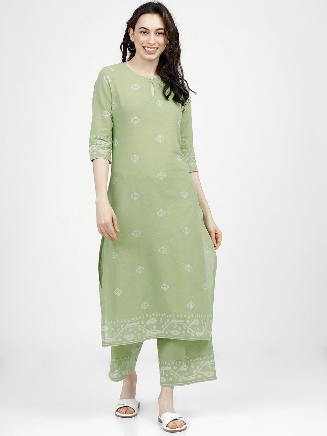 Vishudh Women Printed Straight Kurta Multicolor Price History