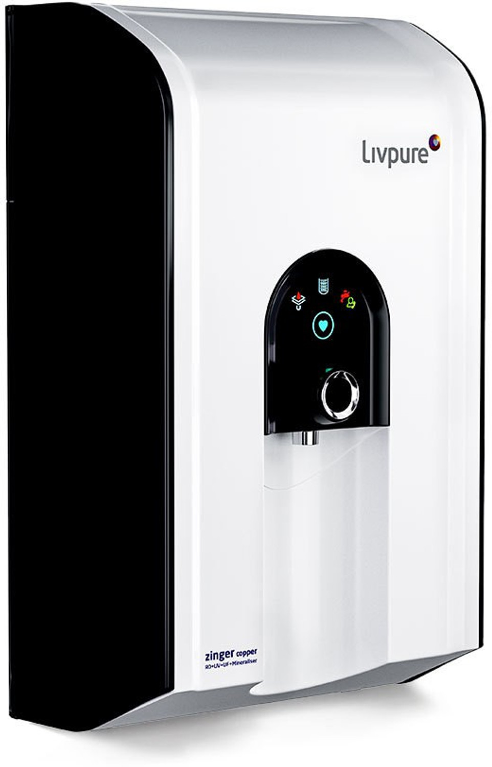 Image of LIVPURE Zinger Copper 6.5 L RO + UV + UF + Minerals + Copper Water Purifier 70% Water Recovery