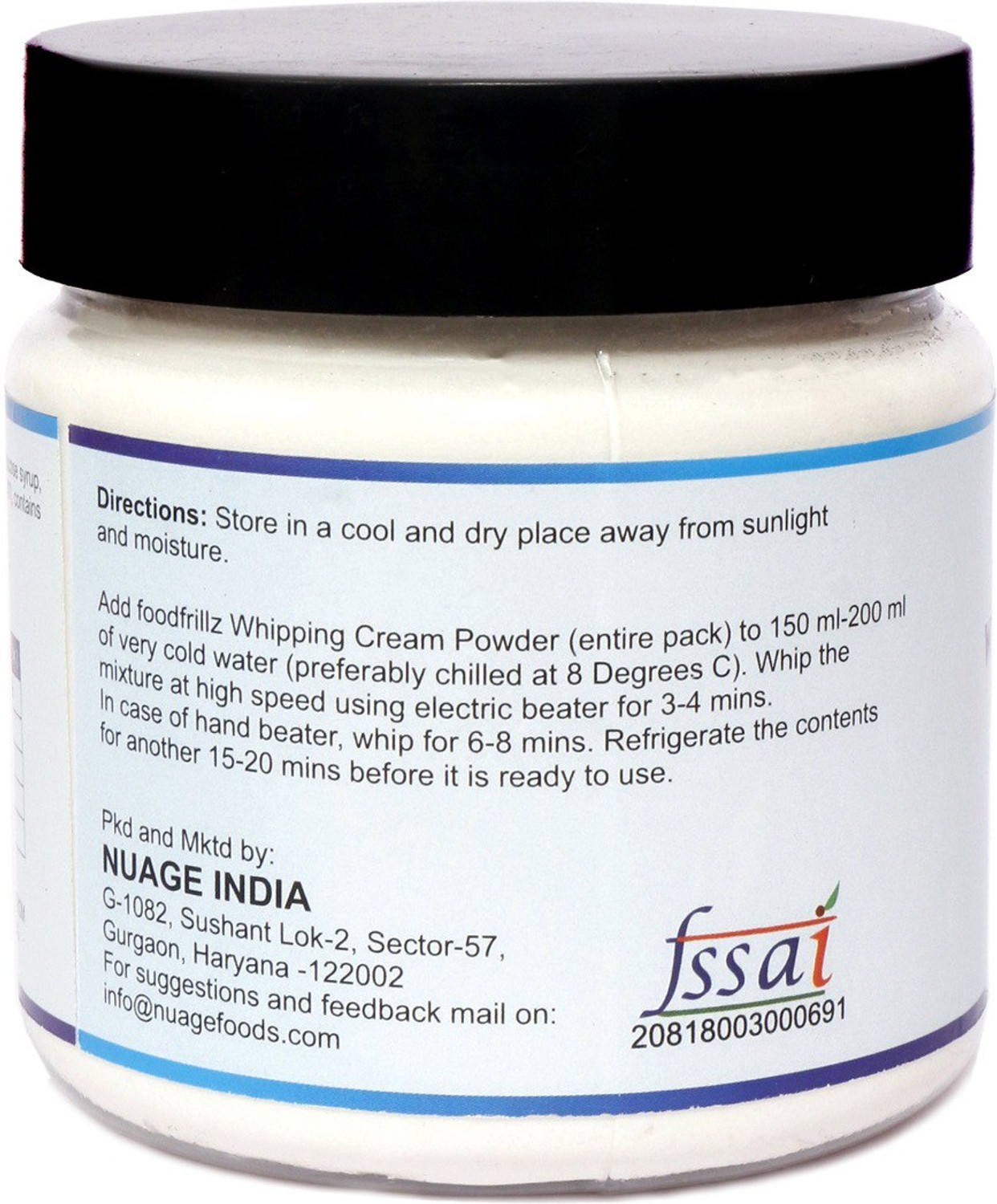 foodfrillz Whipping Cream Powder Vanilla Topping Powder (100 g