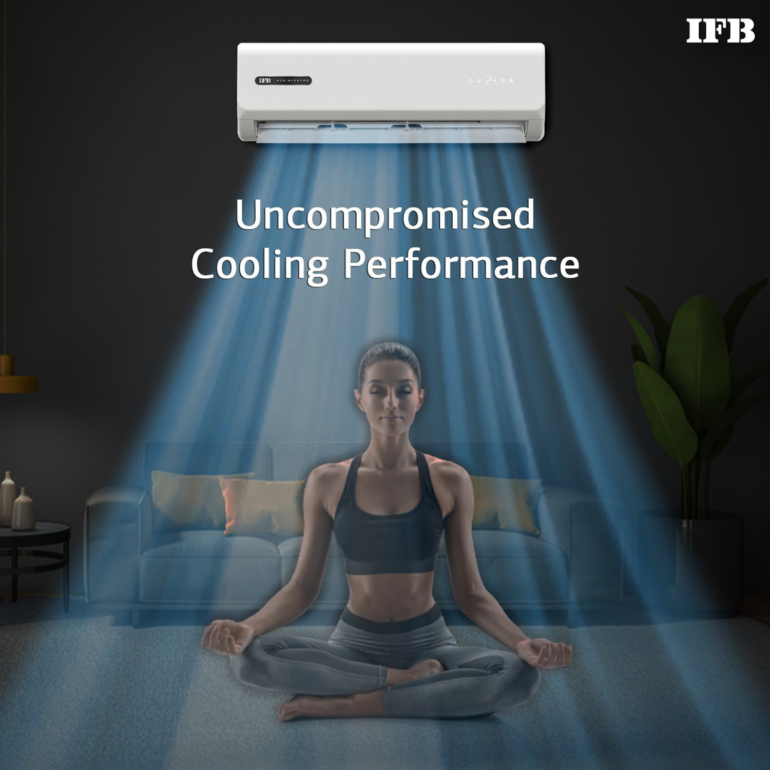 Image of IFB 1.5 Ton 3 Star Split Dual Inverter AC - White (IACI183F3G3C, Copper Condenser)