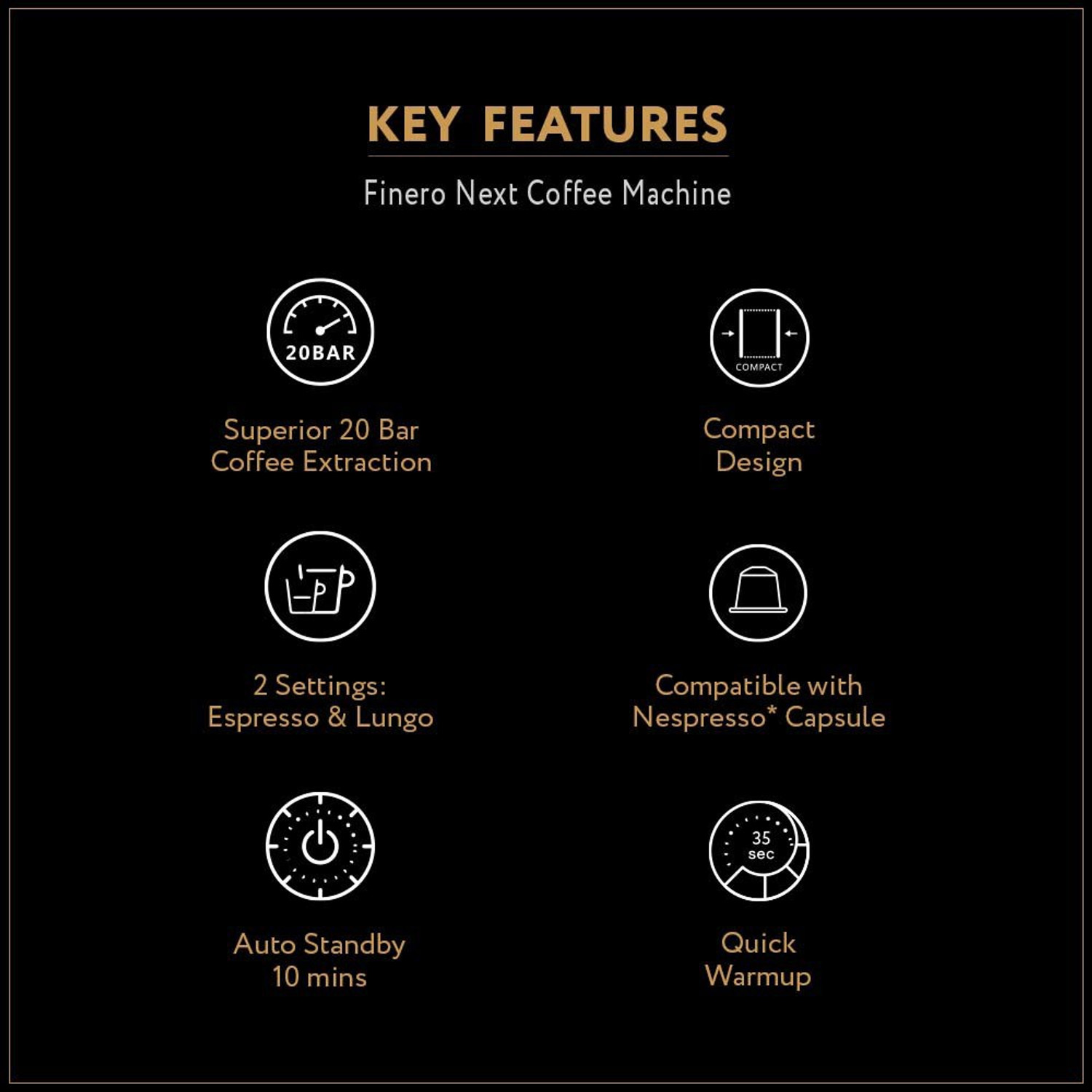 Image of Coffeeza Finero Next Coffee Machine, Espresso & Americano Maker Machine Using Pod Capsule 20 Cups Coffee Maker