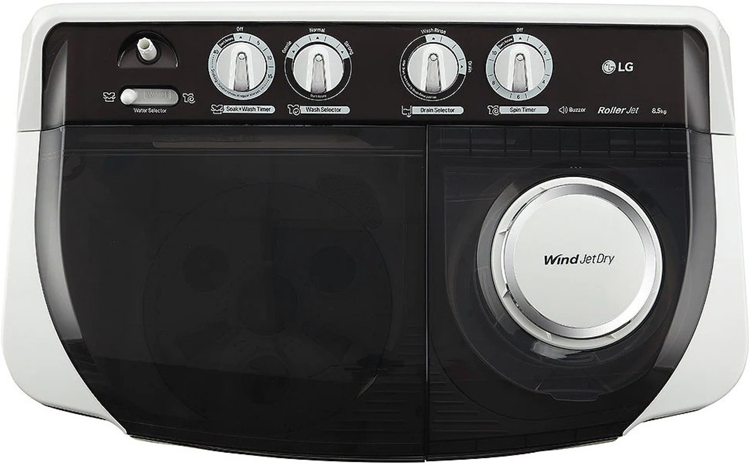 Image of LG 8.5 kg Semi Automatic Top Load Washing Machine Grey, White